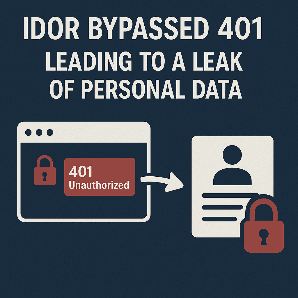 IDOR bypassed 401 leading to a leak of personal data